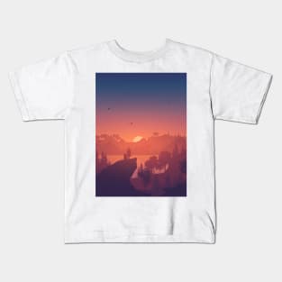 Warm sunset / summer chill Kids T-Shirt